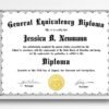 Homeschool Diploma Template in White Diploma Frame with Gold Seal