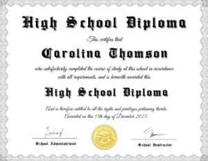 High School Diploma Template