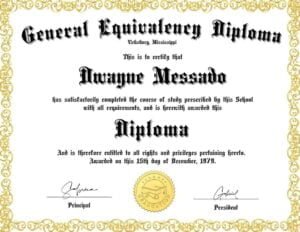 GED Diploma Template