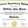 Fake GED Diploma Template with Gold Seal