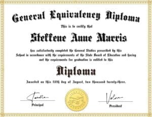 GED Diploma Template