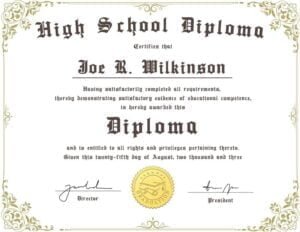 High School Diploma Template