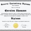 Doctoral Diploma Template - Online Educational Achievement