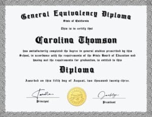 GED Diploma Template