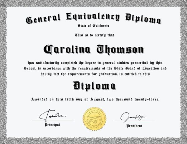 Doctoral Diploma Template - Online Educational Achievement