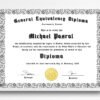 Printable diploma hanging in a stylish living room
