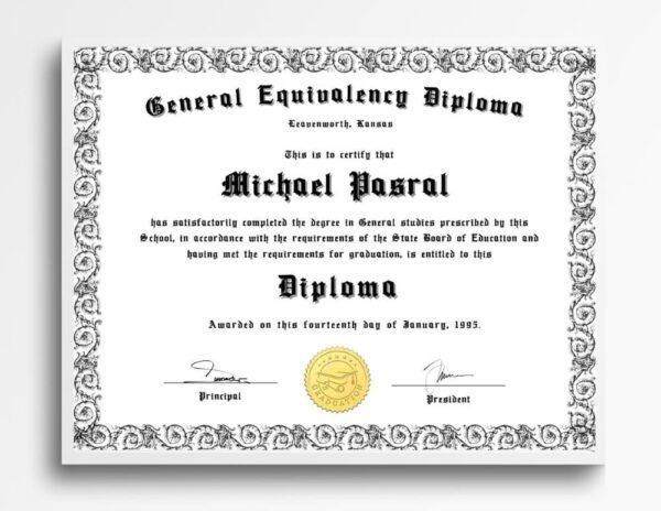 Printable diploma hanging in a stylish living room