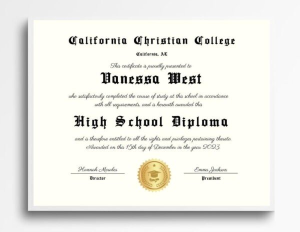 Framed Excellence: Honorary Diploma Adorns Office Wall