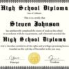 High School Diploma template as Achievement Certificate Sample
