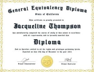 GED Diploma Template