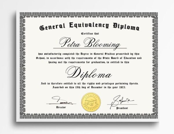 Online University Degree Diploma Template