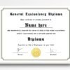 Equivalency Diploma Template Adorning Office Wall