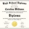 Customizable High School Diploma Template with Editable Fields