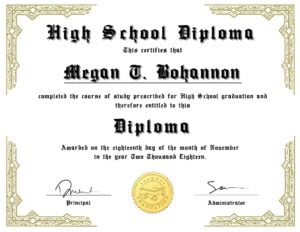 High School Diploma Template