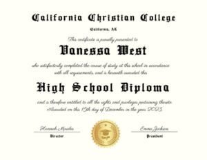 College Diploma Template