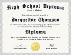 High School Diploma Template