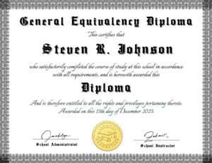 GED Diploma Template