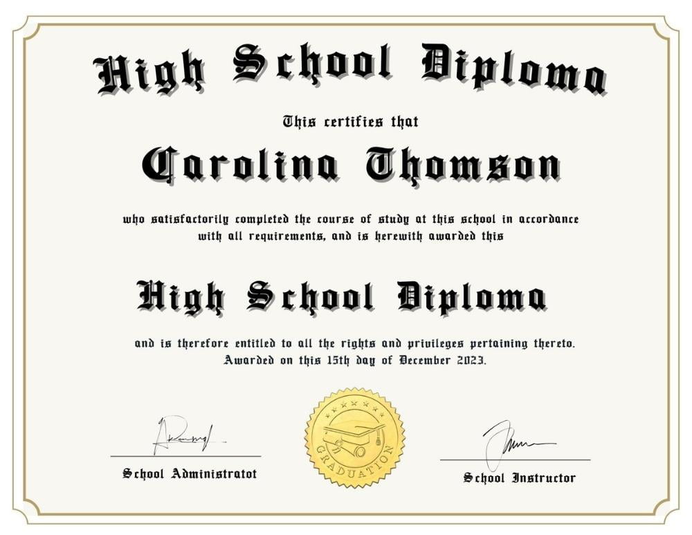 Diplomas Cosplay | High School Diploma Template