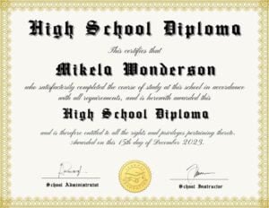 High School Diploma Template