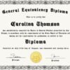 Degree and Diploma Templates - Customizable GED Designs