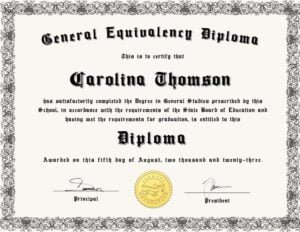 GED Diploma Template