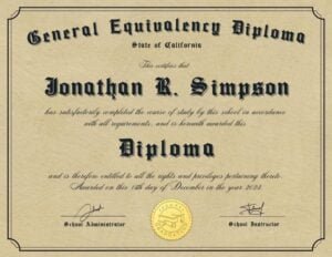 GED Diploma Template