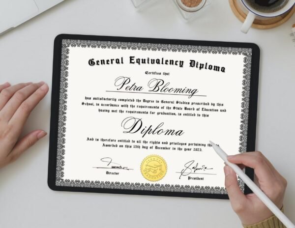 Online University Degree Diploma Template - GED Diplomas
