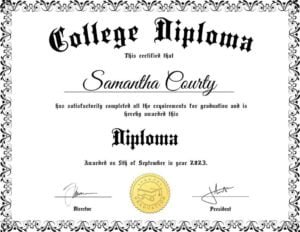 College Diploma Template