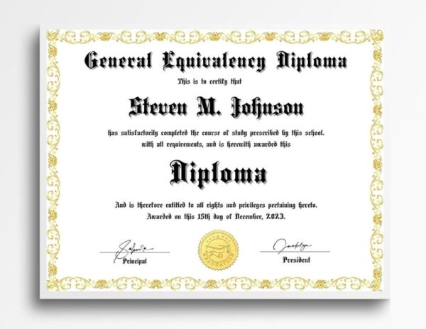 Graduation diploma printable | GED Diploma Template