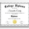 Our exquisite GED graduation certificate template is elegantly showcased on the office wall, symbolizing academic excellence.