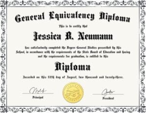 GED Diploma Template