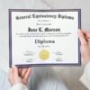 Editable Award Certificate Template with Dark Blue Background and Golden Frame