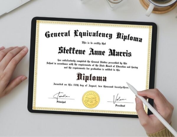 Man Editing Editable Gift Certificate on iPad