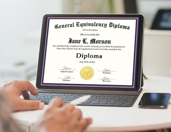 Man Editing Appreciation Certificate on iPad