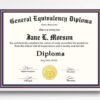 Award Certificate Template with Dark Blue Background and Golden Framing