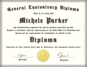 GED Diploma Template