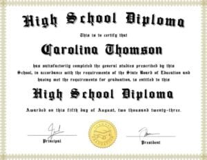 High School Diploma Template