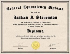 GED Diploma Template