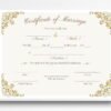 View Marriage Certificate Online Displayed in White Frame and Hang on a White Wall in the Living Room