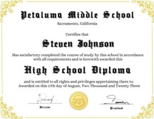 College Diploma Template