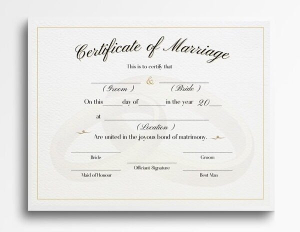 Marriage License Adorning a Living Room Wall
