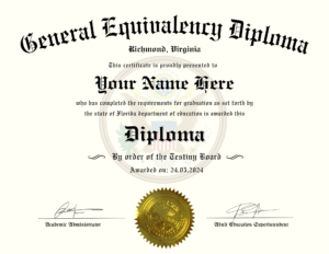 GED Diploma Template