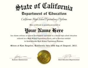 GED Diploma with Gold Seal