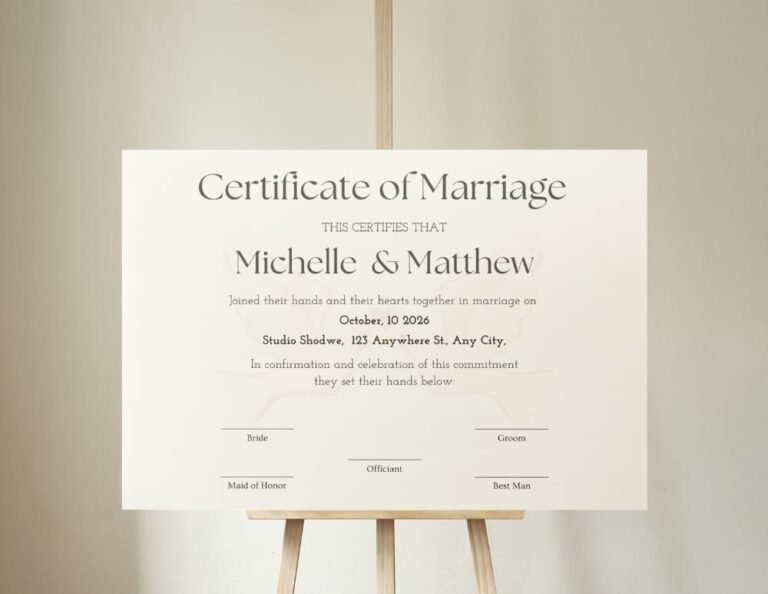 Virtual Marriage Certificate Template Instant Download Available Virtual Marriage Certificate Template Instant Download Available