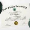 College diploma placed on white background