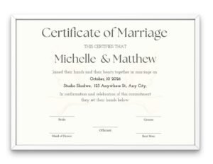 Virtual Marriage Certificate Template Instant Download Available Virtual Marriage Certificate Template Instant Download Available