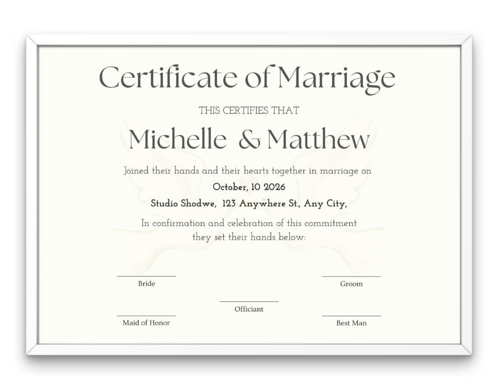 Virtual Marriage Certificate Template Instant Download Available Virtual Marriage Certificate Template Instant Download Available