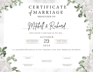 Marriage Certificate Template