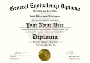 Los Angeles GED Diploma Template