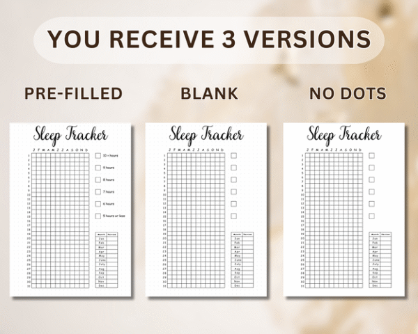 Wellness journal spread featuring a sleep tracker and journaling for mental health and stress reduction.